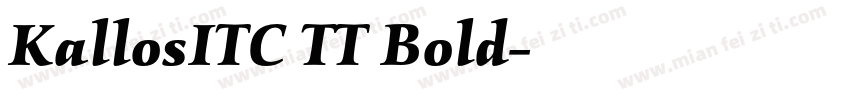 KallosITC TT Bold字体转换